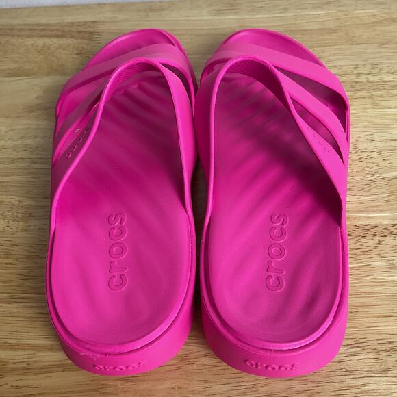 Crocs Womens Getaway Strappy Sandals Pink Crush Womens size 8 - Picture 11 of 12